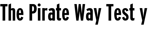 Font : Interstate-BoldCompressed 2 Custom Text : The Pirate Way Test your own text here Click to download or to view this font on a tshirt that can be custom printed in Bali